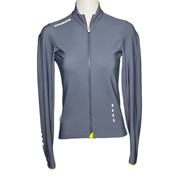 La Passione Full Zip Cycling Jacket Size Small Gray Fall \ Winter - Picture 8 of 8